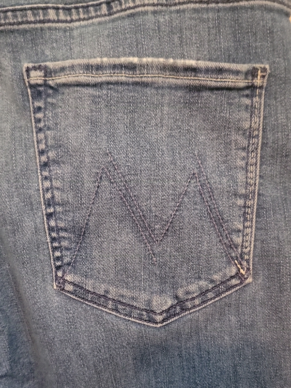 Mother Hustler Ankle Fray, Light Blue Denim Jeans Size 32